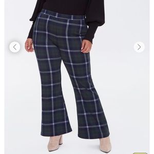 Forever21 Plus Size Plaid Flare Pants